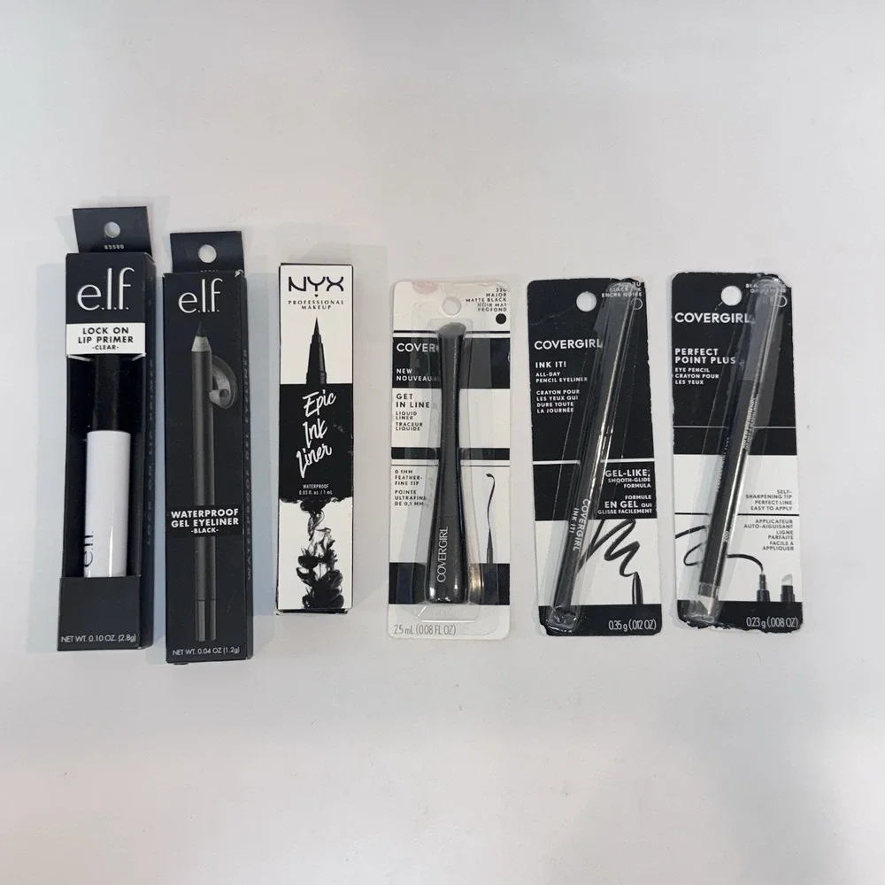 NEW‎ Lot of Eye Pencils in Shades of Black Covergirl e.l.f. NYX
